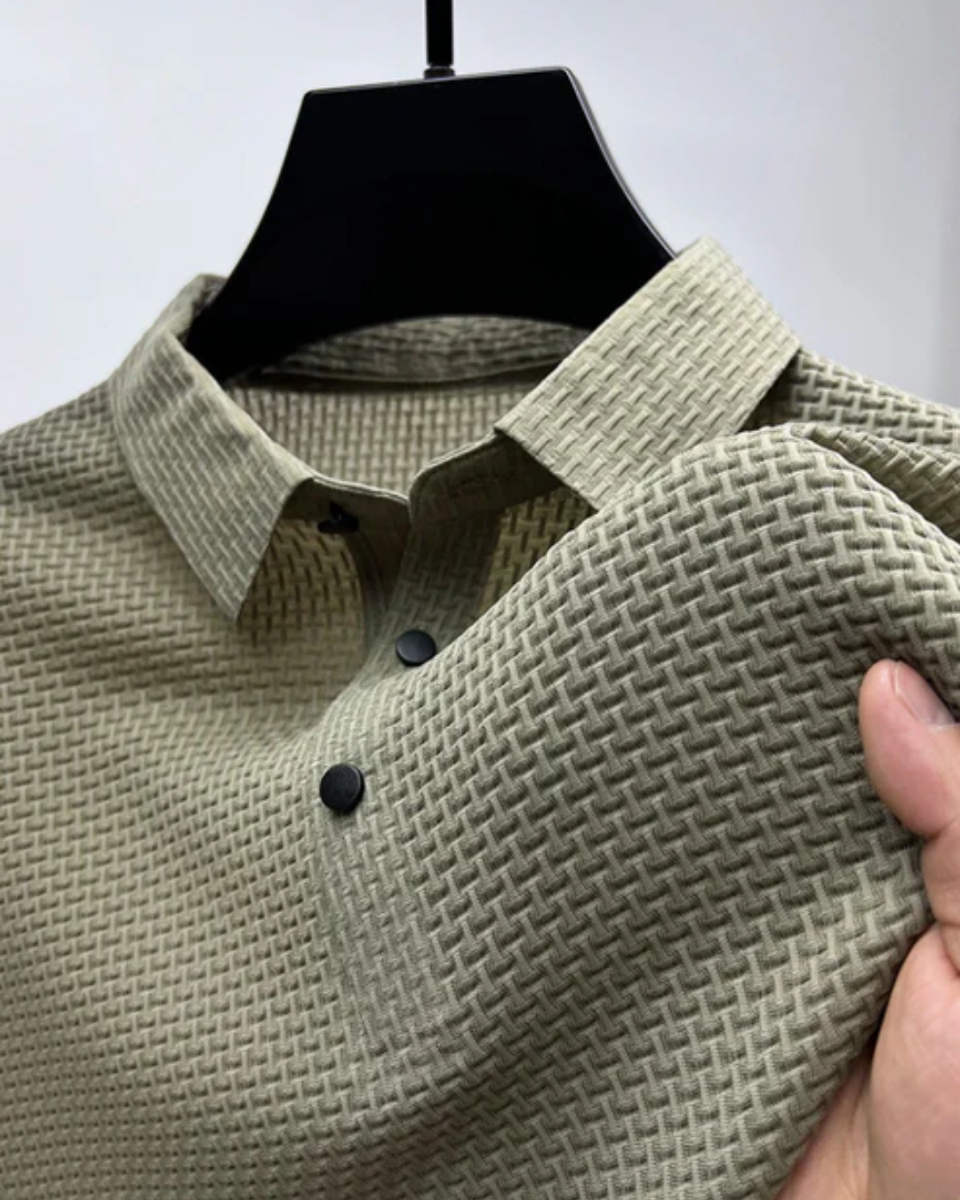 Polo Texturizado de Nível Superior para Homem