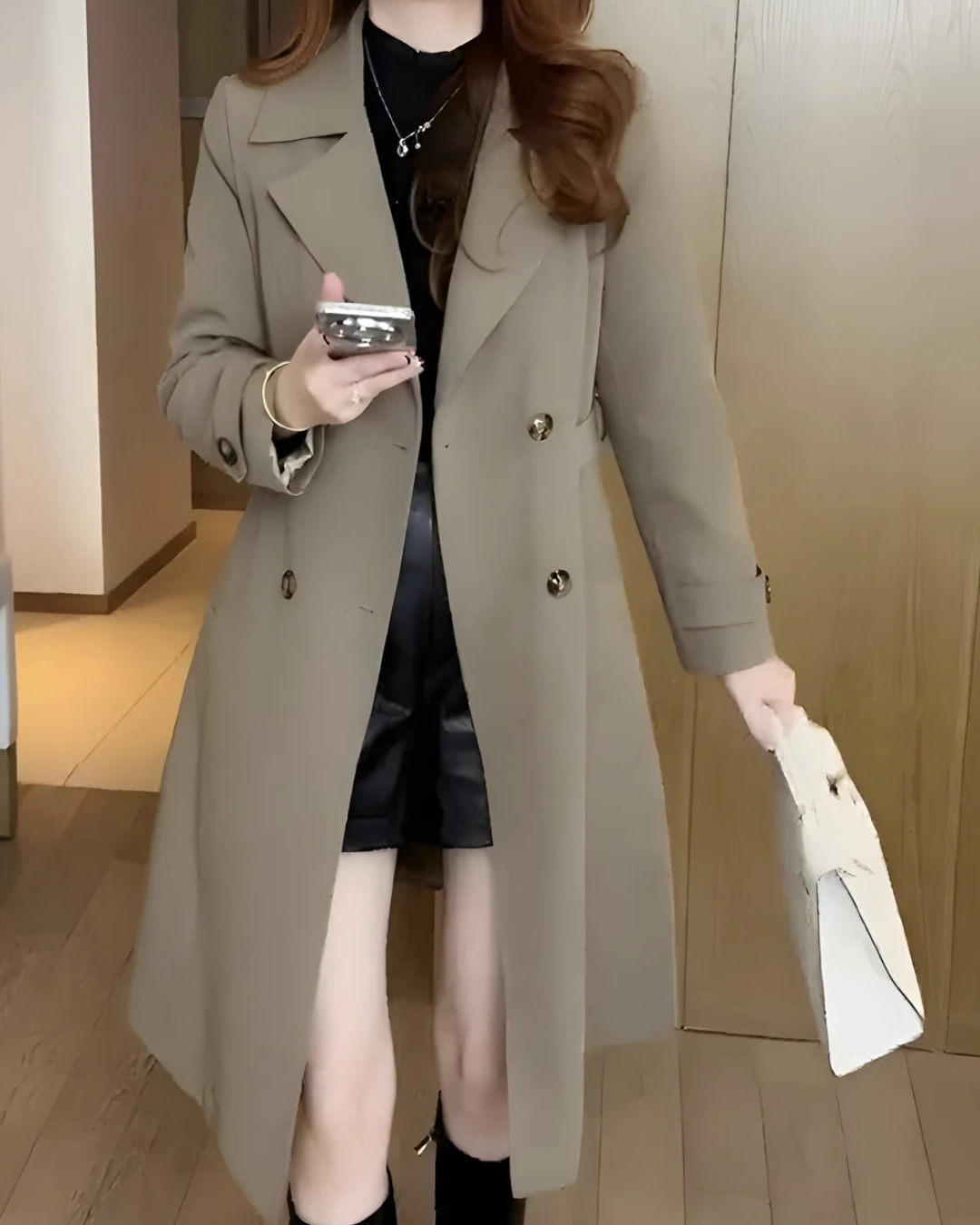 Gabardina com botões duplos para mulher®