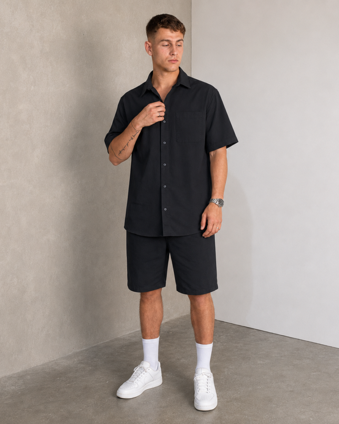 Conjunto de linho com calções