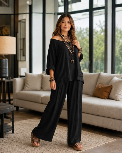 Conjunto Largo de Blusa e Calças