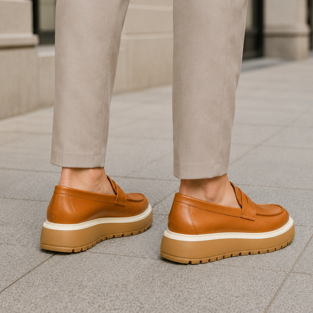 Mocassins de Sola Alta com Tira Frontal