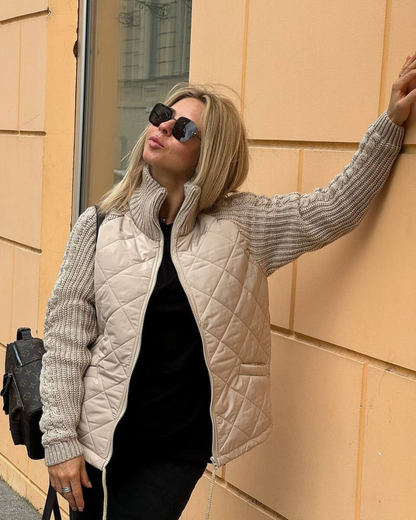 Casaco casual de manga comprida com fecho de correr para mulher®