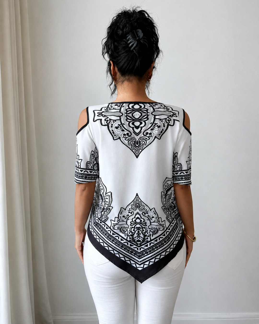 Blusa Boémia de Ombros Descobertos