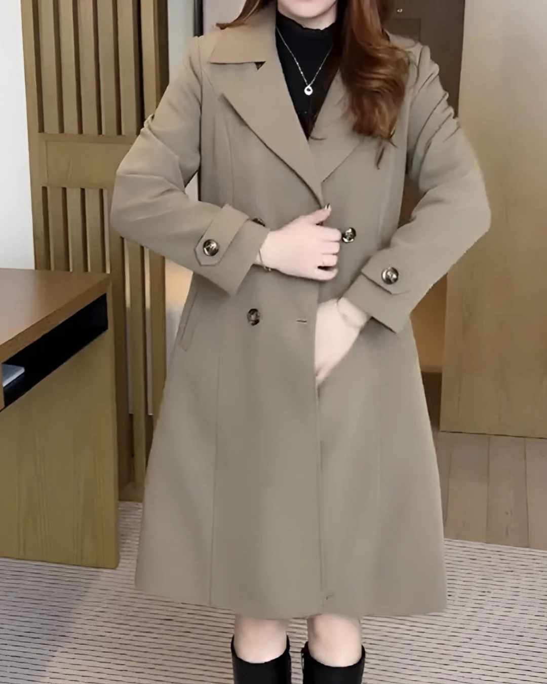 Gabardina com botões duplos para mulher®