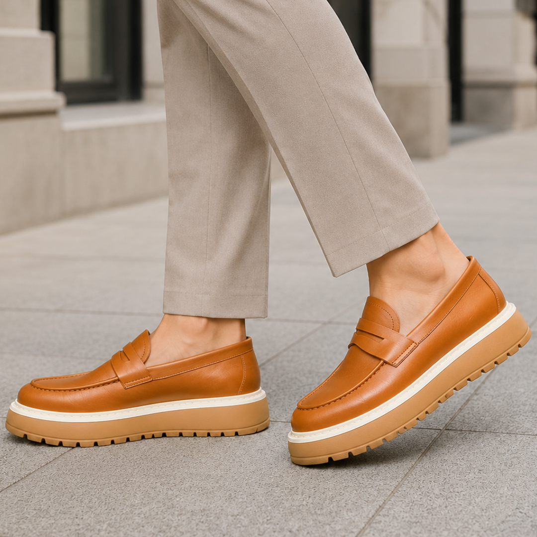 Mocassins de Sola Alta com Tira Frontal
