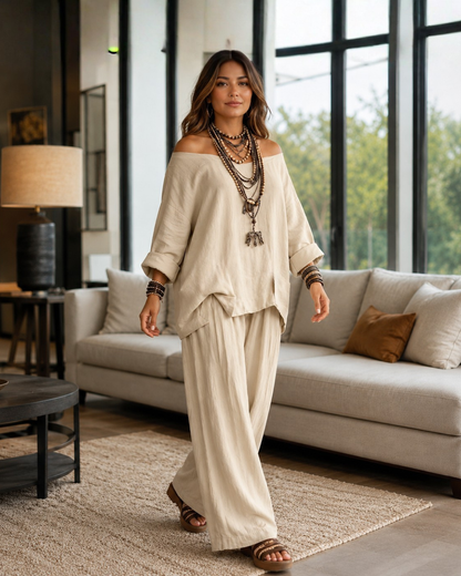 Conjunto Largo de Blusa e Calças