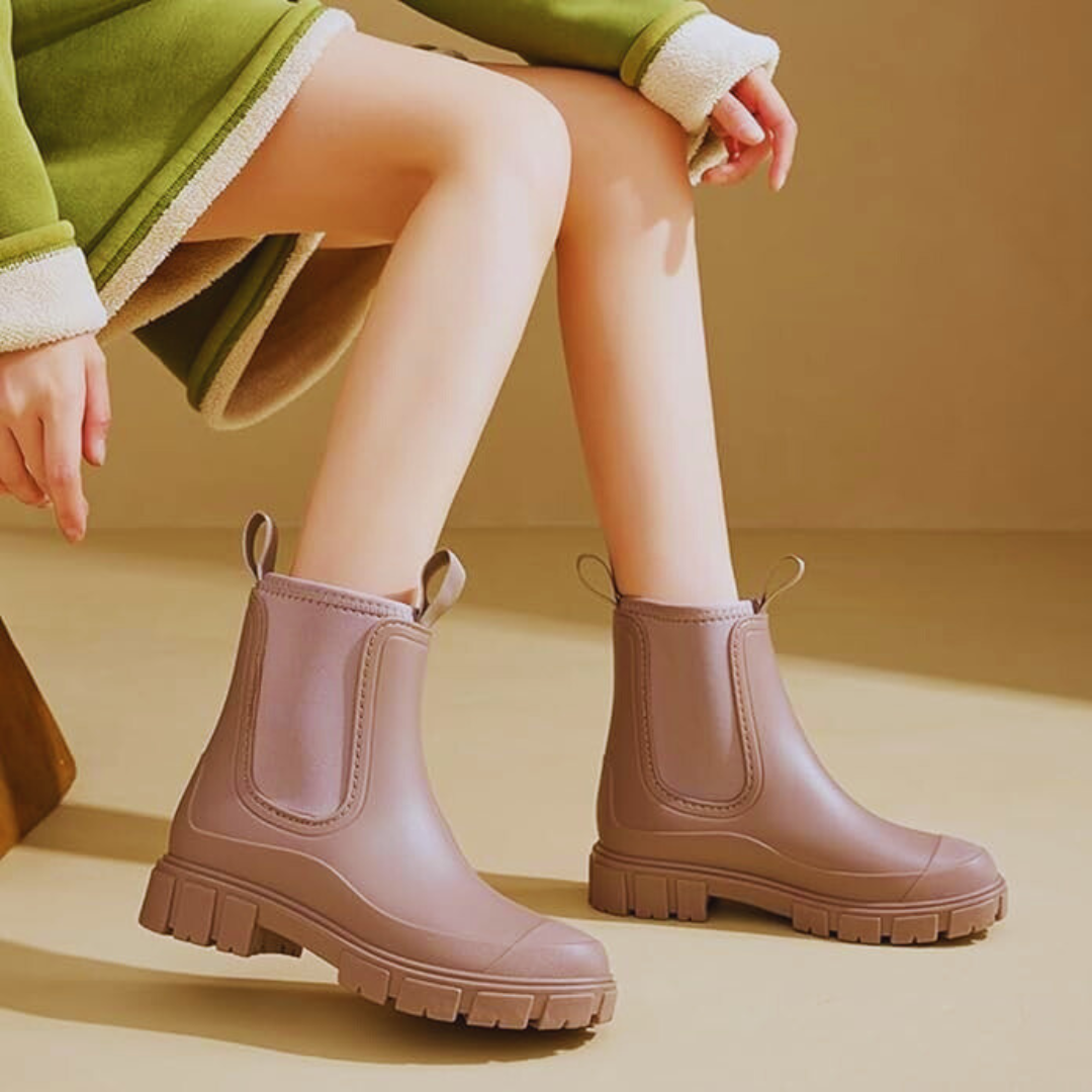 Botas impermeáveis para mulher com sola antiderrapante