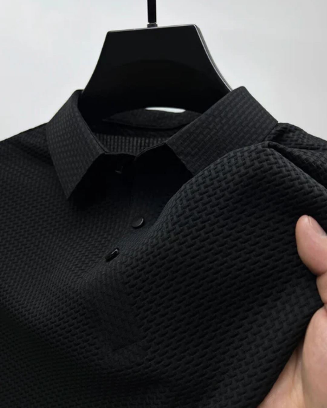 Polo Texturizado de Nível Superior para Homem