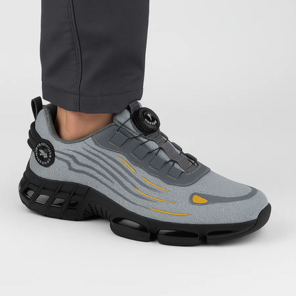 Sapatos confortáveis com biqueira de aço e ajuste seguro para homem