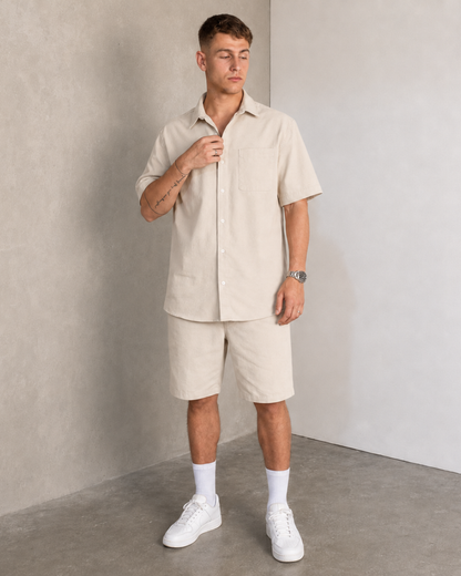 Conjunto de linho com calções